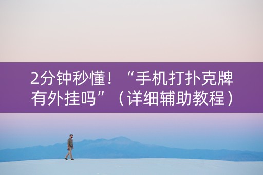 2分钟秒懂！“手机打扑克牌有外挂吗”（详细辅助教程）-哔哩哔哩