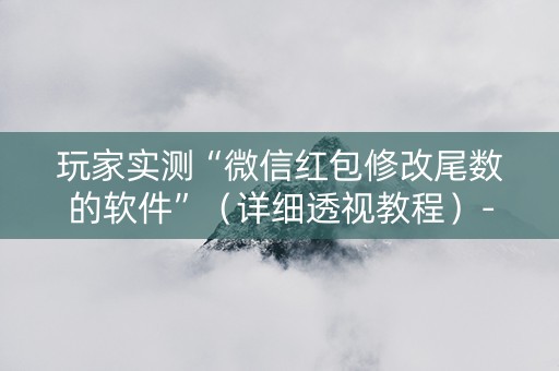 玩家实测“微信红包修改尾数的软件”（详细透视教程）-哔哩哔哩