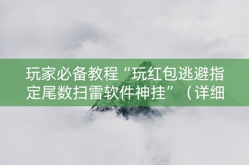 玩家必备教程“玩红包逃避指定尾数扫雷软件神挂”（详细透视教程）-哔哩哔哩