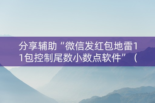 分享辅助“微信发红包地雷11包控制尾数小数点软件”（详细透视教程）-哔哩哔哩