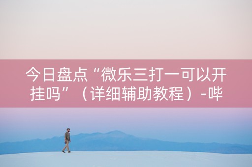 今日盘点“微乐三打一可以开挂吗”（详细辅助教程）-哔哩哔哩