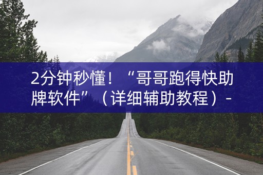 2分钟秒懂！“哥哥跑得快助牌软件”（详细辅助教程）-哔哩哔哩