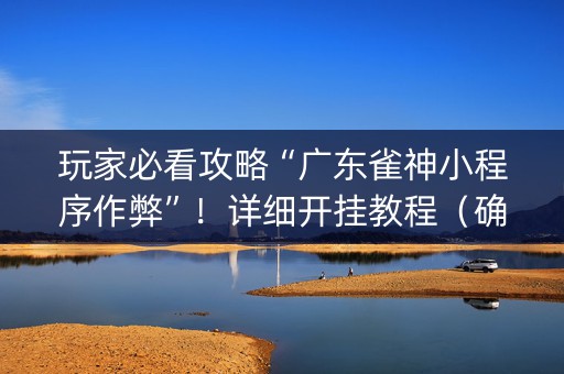 玩家必看攻略“广东雀神小程序作弊”！详细开挂教程（确实真的有挂)-知乎