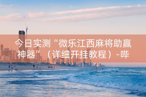 今日实测“微乐江西麻将助赢神器”（详细开挂教程）-哔哩哔哩