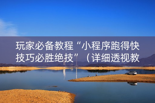 玩家必备教程“小程序跑得快技巧必胜绝技”（详细透视教程）-哔哩哔哩