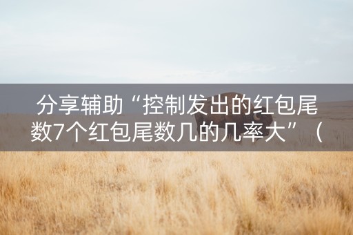 分享辅助“控制发出的红包尾数7个红包尾数几的几率大”（详细透视教程）-哔哩哔哩