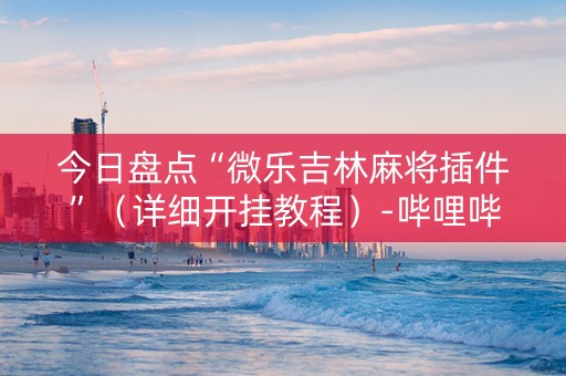 今日盘点“微乐吉林麻将插件”（详细开挂教程）-哔哩哔哩