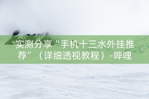实测分享“手机十三水外挂推荐”（详细透视教程）-哔哩哔哩