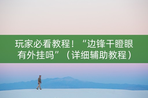 玩家必看教程！“边锋干瞪眼有外挂吗”（详细辅助教程）-哔哩哔哩