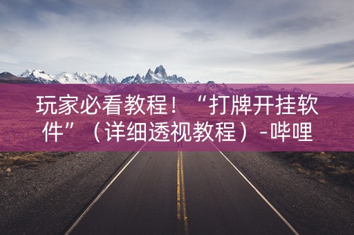 玩家必看教程！“打牌开挂软件”（详细透视教程）-哔哩哔哩