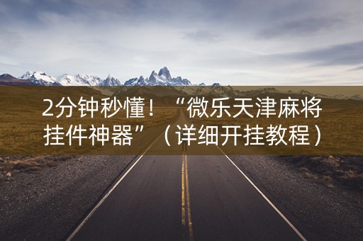 2分钟秒懂！“微乐天津麻将挂件神器”（详细开挂教程）-哔哩哔哩