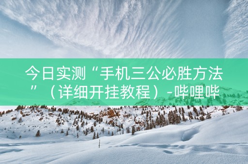 今日实测“手机三公必胜方法”（详细开挂教程）-哔哩哔哩