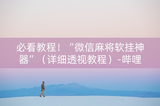 必看教程！“微信麻将软挂神器”（详细透视教程）-哔哩哔哩