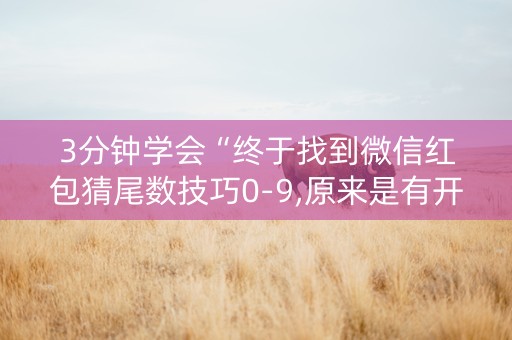 3分钟学会“终于找到微信红包猜尾数技巧0-9,原来是有开挂”（详细透视教程）-哔哩哔哩