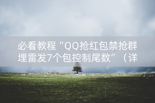 必看教程“QQ抢红包禁抢群埋雷发7个包控制尾数”（详细透视教程）-哔哩哔哩