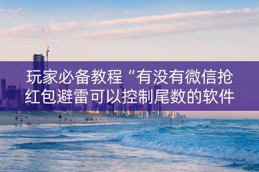 玩家必备教程“有没有微信抢红包避雷可以控制尾数的软件”（详细透视教程）-哔哩哔哩