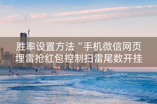胜率设置方法“手机微信网页埋雷抢红包控制扫雷尾数开挂软件”（详细透视教程）-哔哩哔哩