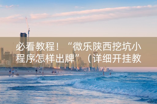 必看教程！“微乐陕西挖坑小程序怎样出牌”（详细开挂教程）-哔哩哔哩