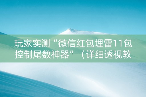玩家实测“微信红包埋雷11包控制尾数神器”（详细透视教程）-哔哩哔哩