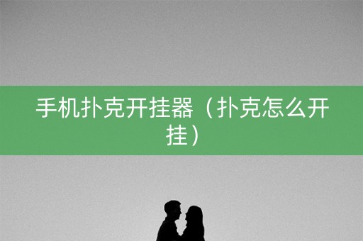 手机扑克开挂器（扑克怎么开挂）