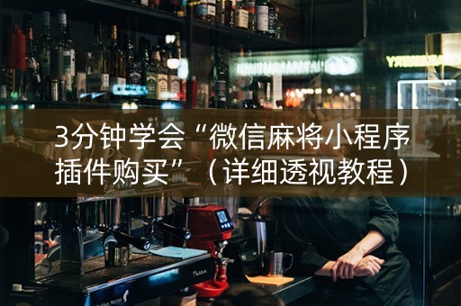 3分钟学会“微信麻将小程序插件购买”（详细透视教程）-哔哩哔哩