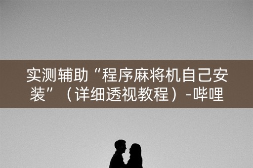 实测辅助“程序麻将机自己安装”（详细透视教程）-哔哩哔哩