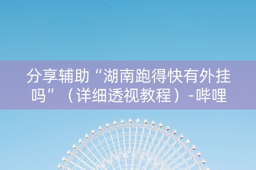 分享辅助“湖南跑得快有外挂吗”（详细透视教程）-哔哩哔哩