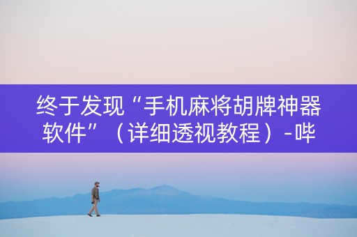 终于发现“手机麻将胡牌神器软件”（详细透视教程）-哔哩哔哩