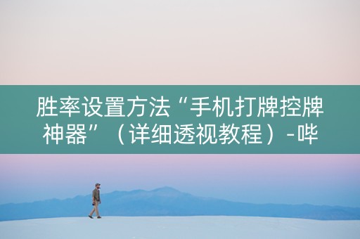 胜率设置方法“手机打牌控牌神器”（详细透视教程）-哔哩哔哩