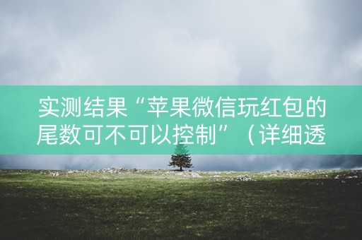 实测结果“苹果微信玩红包的尾数可不可以控制”（详细透视教程）-哔哩哔哩