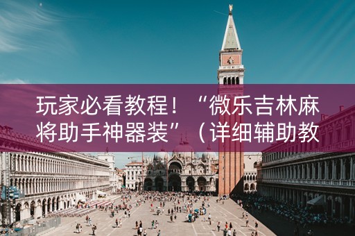 玩家必看教程！“微乐吉林麻将助手神器装”（详细辅助教程）-哔哩哔哩