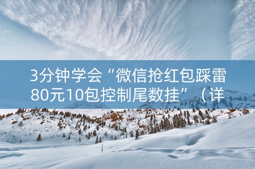 3分钟学会“微信抢红包踩雷80元10包控制尾数挂”（详细透视教程）-哔哩哔哩