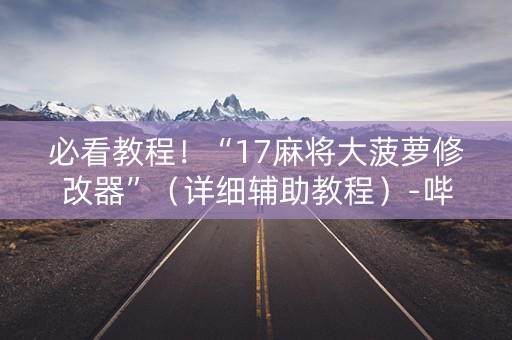 必看教程！“17麻将大菠萝修改器”（详细辅助教程）-哔哩哔哩