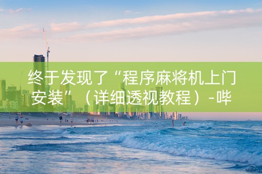 终于发现了“程序麻将机上门安装”（详细透视教程）-哔哩哔哩