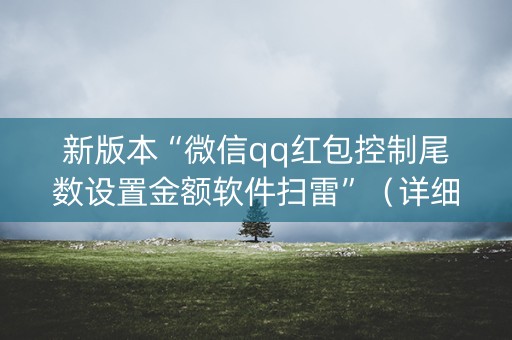新版本“微信qq红包控制尾数设置金额软件扫雷”（详细透视教程）-哔哩哔哩