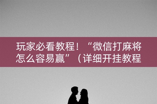 玩家必看教程！“微信打麻将怎么容易赢”（详细开挂教程）-哔哩哔哩