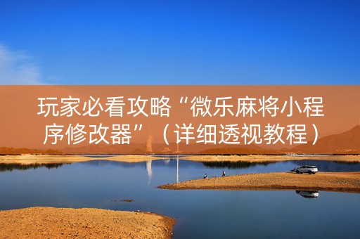 玩家必看攻略“微乐麻将小程序修改器”（详细透视教程）-哔哩哔哩