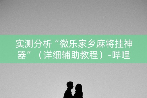实测分析“微乐家乡麻将挂神器”（详细辅助教程）-哔哩哔哩
