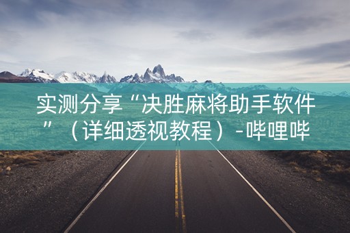 实测分享“决胜麻将助手软件”（详细透视教程）-哔哩哔哩