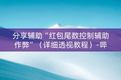 分享辅助“红包尾数控制辅助作弊”（详细透视教程）-哔哩哔哩