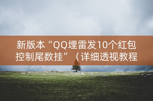 新版本“QQ埋雷发10个红包控制尾数挂”（详细透视教程）-哔哩哔哩