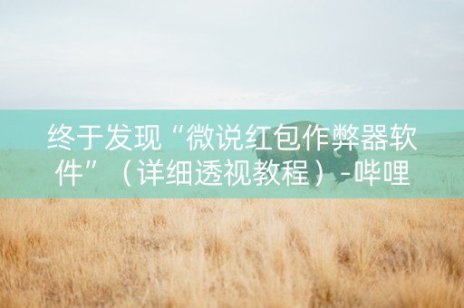 终于发现“微说红包作弊器软件”（详细透视教程）-哔哩哔哩