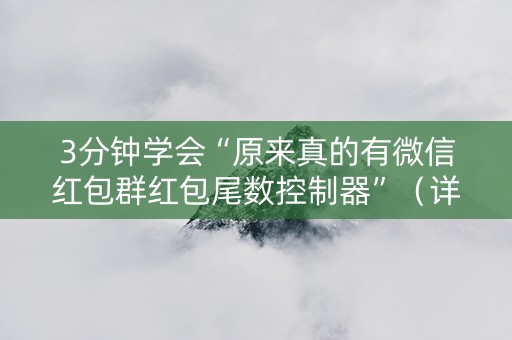 3分钟学会“原来真的有微信红包群红包尾数控制器”（详细透视教程）-哔哩哔哩