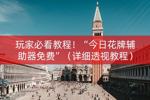玩家必看教程！“今日花牌辅助器免费”（详细透视教程）-哔哩哔哩