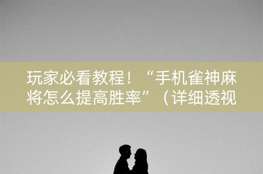 玩家必看教程！“手机雀神麻将怎么提高胜率”（详细透视教程）-哔哩哔哩