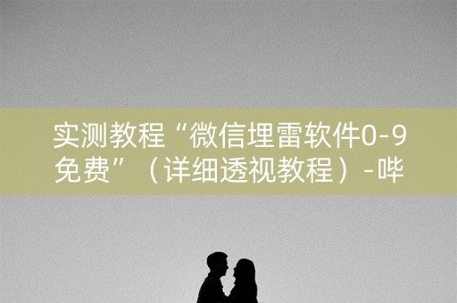 实测教程“微信埋雷软件0-9免费”（详细透视教程）-哔哩哔哩