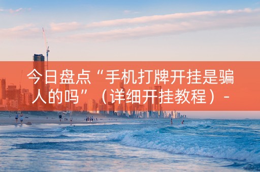 今日盘点“手机打牌开挂是骗人的吗”（详细开挂教程）-哔哩哔哩