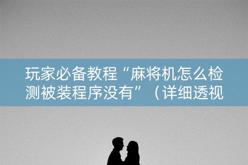玩家必备教程“麻将机怎么检测被装程序没有”（详细透视教程）-哔哩哔哩