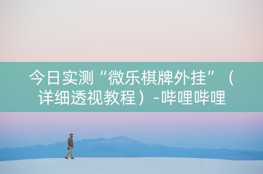 今日实测“微乐棋牌外挂”（详细透视教程）-哔哩哔哩