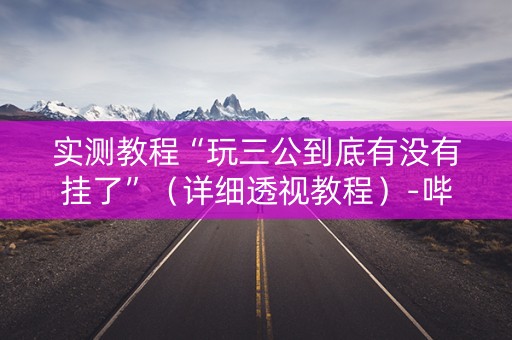 实测教程“玩三公到底有没有挂了”（详细透视教程）-哔哩哔哩